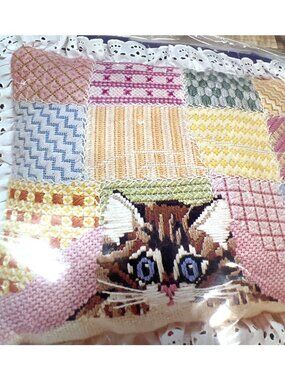 Creative Expressions Needlepoint Kit Peek-A-Boo Kitten 11" X 14" Finished Size